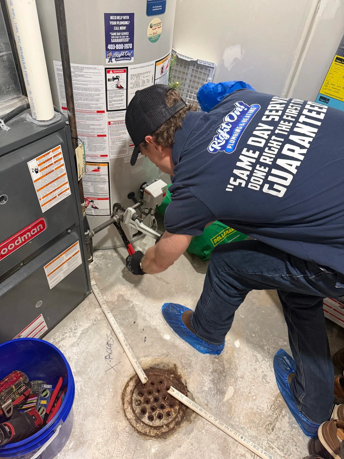 Sewer line inspection and repair by Okotoks plumber